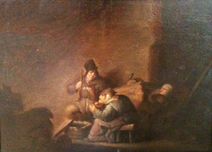 Adriaen van ostade Peasant family indoors Norge oil painting art